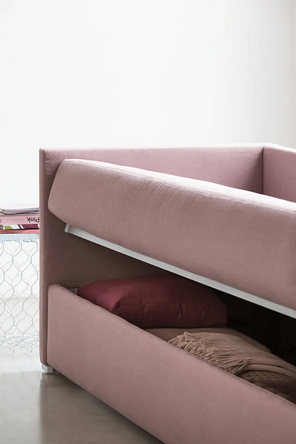 Letto singolo convertibile in tessuto Flou collezione Biss fabbrica Flou dall'Italia. Foto №5