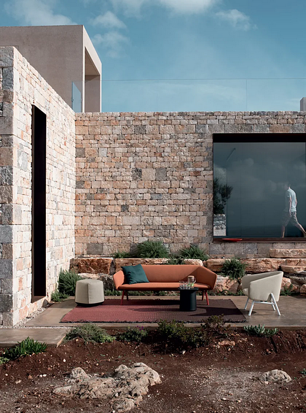 Pouf da giardino in tessuto Sunbrella Brioni Kristalia fabbrica Kristalia dall'Italia. Foto №10