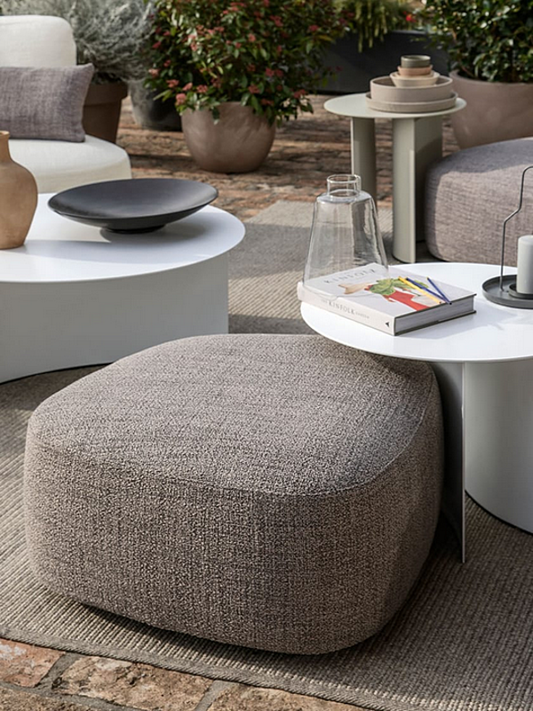 Pouf con rivestimento sfoderabile in tessuto Pierre Flou fabbrica Flou dall'Italia. Foto №3