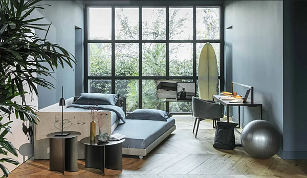 Divano letto in tessuto con copertura removibile Flou Duetto fabbrica Flou dall'Italia. Foto №9