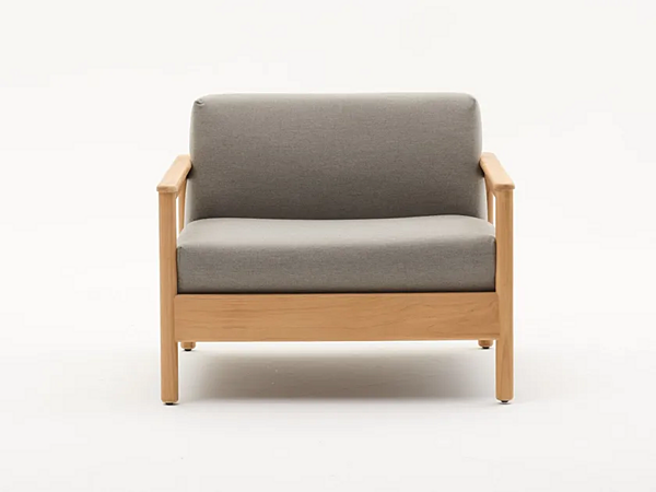 Poltrona da giardino con braccioli in teak VARASCHIN collezione Bali 2381, 2381A fabbrica VARASCHIN dall'Italia. Foto №1