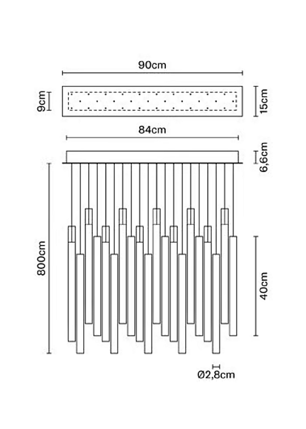 Lampada a sospensione in vetro borosilicato LED Multispot Tooby Fabbian fabbrica Fabbian dall'Italia. Foto №10