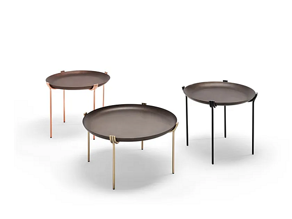 Tavolino da caffè rotondo in metallo con vassoio GEO Saba fabbrica SABA dall'Italia. Foto №4