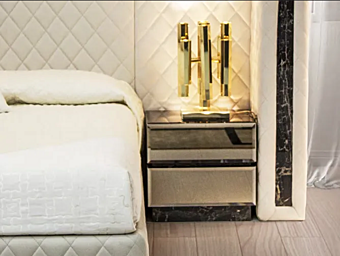 Тумбочка с зеркальным стеклом и ящиками FORMITALIA ROYAL