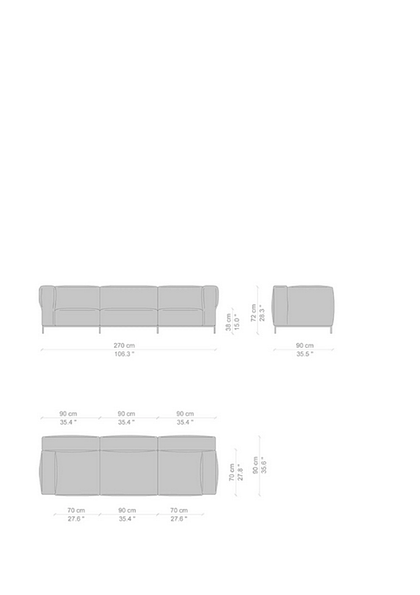 Divano modulare con schienale imbottito CASSINA MEX HI 271 fabbrica CASSINA dall'Italia. Foto №9