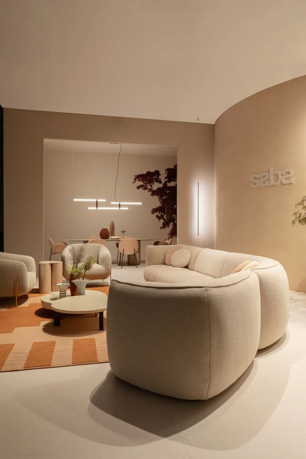 Divano angolare in tessuto Vela con piping Saba fabbrica SABA dall'Italia. Foto №8