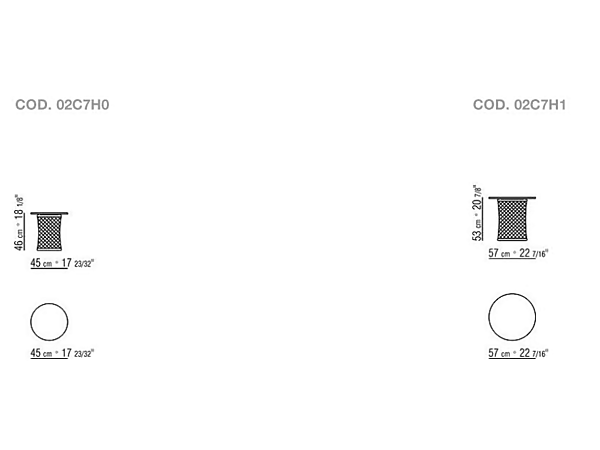 Tavolino laterale rotondo in acciaio inox e PVC giardino FLEXFORM OASIS 02C7H0, 02C7H1 fabbrica FLEXFORM dall'Italia. Foto №3