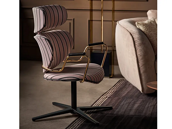 Sedia girevole in tessuto con base a 4 razze Black Tie Asia ASI10SW fabbrica Black Tie dall'Italia. Foto №1