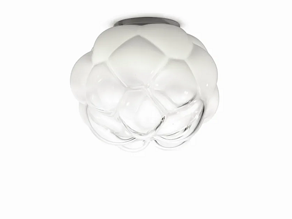 Lampada da soffitto in vetro nuvoloso Fabbian F21 E02 71 fabbrica Fabbian dall'Italia. Foto №1