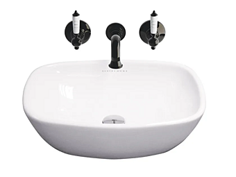 Lavabo da appoggio singolo in ceramica Bourne Gentry Home