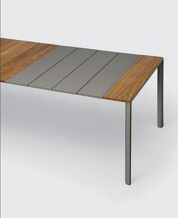 Tavolo da giardino rettangolare allungabile in teak Maki slattato Kristalia fabbrica Kristalia dall'Italia. Foto №4