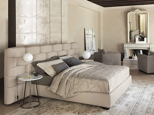 Letto matrimoniale con testata imbottita Flou Majal fabbrica Flou dall'Italia. Foto №4