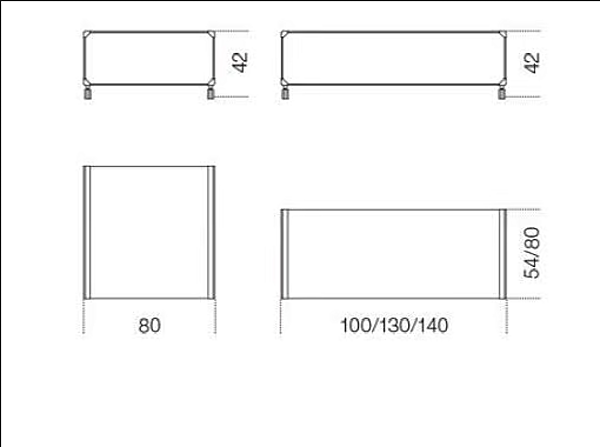 Tavolino da caffè in cristallo con ruote George 2 Gallotti&Radice fabbrica Gallotti & Radice dall'Italia. Foto №3