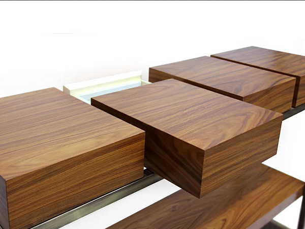 Tavolo console rettangolare in legno con cassetti Cassis BRABBU fabbrica BRABBU dall'Italia. Foto №2