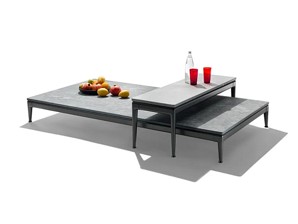 Tavolino da caffè rettangolare in pietra Pico outdoor FLEXFORM fabbrica FLEXFORM dall'Italia. Foto №1