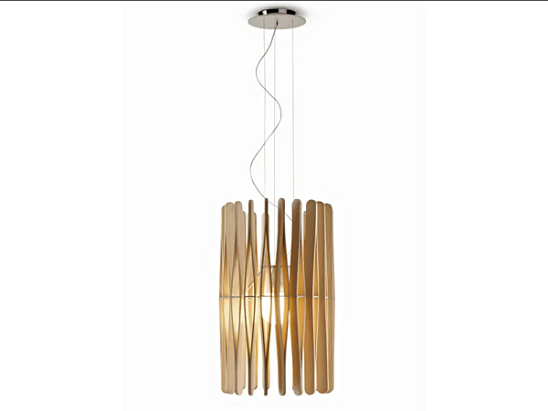 Lampada a sospensione in legno Stick Fabbian F23 A02 69 fabbrica Fabbian dall'Italia. Foto №1