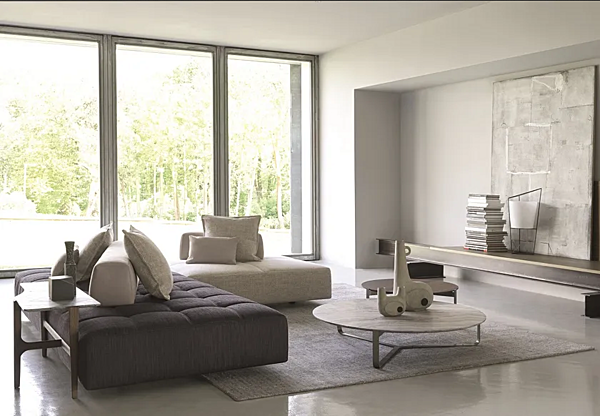 Divano angolare in tessuto Softbench Flou fabbrica Flou dall'Italia. Foto №7