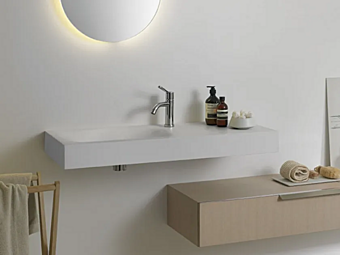 Lavabo rettangolare in Cristalplant AGAPE collezione 815 fabbrica Agape dall'Italia