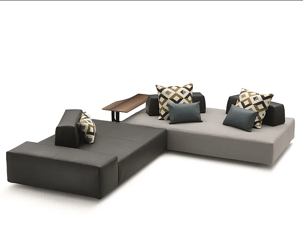 Divano angolare in tessuto Softbench Flou fabbrica Flou dall'Italia. Foto №1