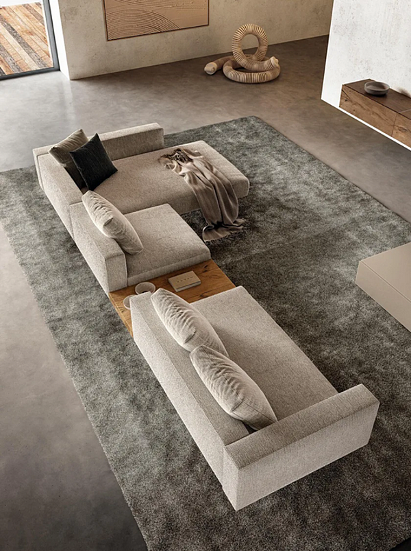 Divano modulare in tessuto con chaise longue AIR LAGO 2687 2687 fabbrica LAGO dall'Italia. Foto №2