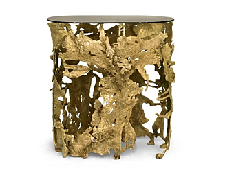 Tavolo console ovale in ottone BRABBU Cay