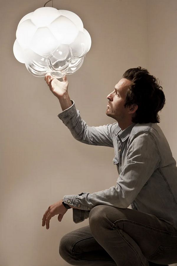 Lampada a sospensione in vetro Cloudy Fabbian F21 A02 71 fabbrica Fabbian dall'Italia. Foto №6