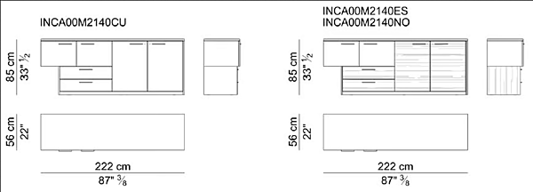 Unità di archiviazione per ufficio in legno con ante a battente INCA i 4 Mariani fabbrica i 4 Mariani dall'Italia. Foto №3