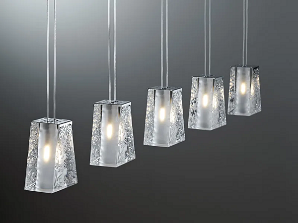 Lampada a sospensione in cristallo Vicky Fabbian fabbrica Fabbian dall'Italia. Foto №7