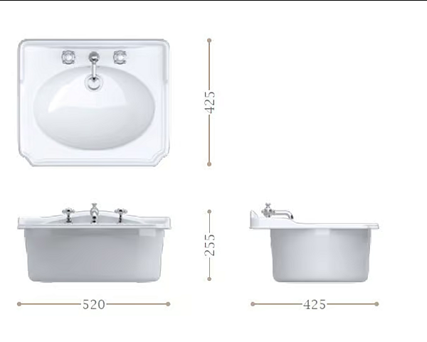 Lavabo da incasso in porcellana Balasani Gentry Home fabbrica Gentry Home dall'Italia. Foto №3