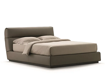 Letto matrimoniale con testata imbottita Flou Gentleman