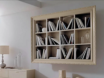 Libreria a muro in legno aperta GRETA CORTEZARI 574
