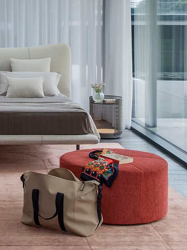 Pouf tondo in tessuto Moon Flou fabbrica Flou dall'Italia. Foto №7