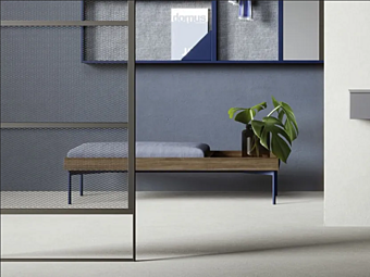 Panca in legno con contenitore cubico NOVAMOBILI