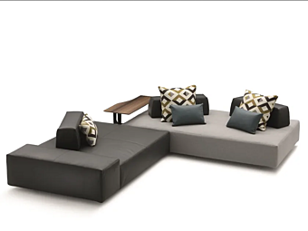 Divano angolare in tessuto Softbench Flou Divano angolare in tessuto Softbench Flou fabbrica Flou dall'Italia