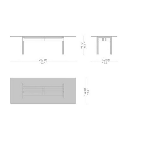 Tavolo rettangolare in legno Doge CASSINA fabbrica CASSINA dall'Italia. Foto №14