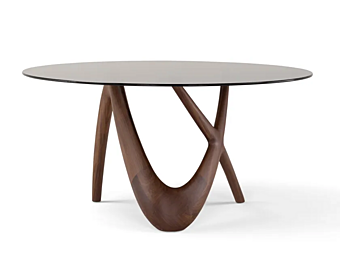 Tavolo rotondo in legno e vetro AMURA NX Tavolo rotondo in legno e vetro AMURA NX fabbrica AMURA dall'Italia
