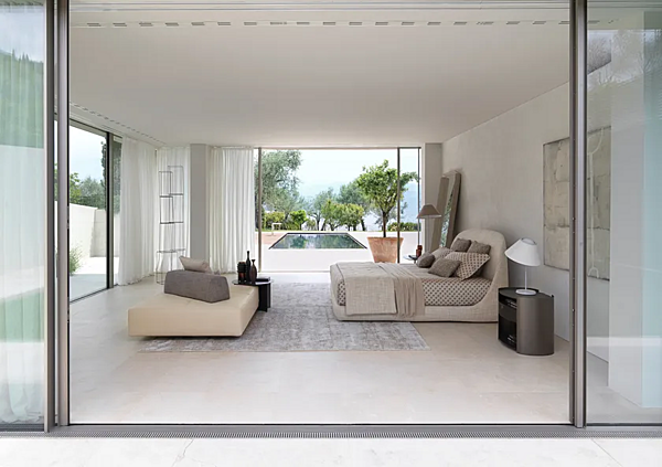Letto imbottito con rivestimento sfoderabile Flou Taormina fabbrica Flou dall'Italia. Foto №6