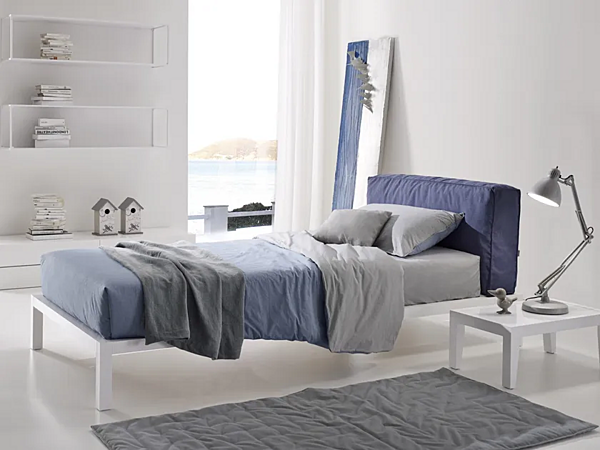 Letto singolo con copertura removibile e testata imbottita Lera Soft Duomo Design fabbrica Duomo Design dall'Italia. Foto №1