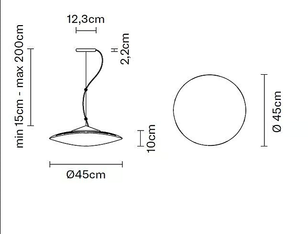 Lampada a sospensione in vetro soffiato LED Loop Fabbian fabbrica Fabbian dall'Italia. Foto №15