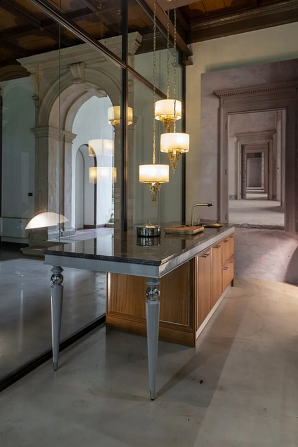 Cucina personalizzata in eucalipto con maniglie e penisola Essenza Numero 5 Martini Interiors fabbrica MARTINI INTERIORS dall'Italia. Foto №14