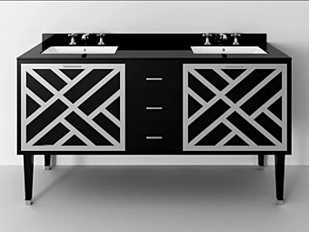 Unità lavabo doppia in legno con cassetti Cora 3S Park Avenue PKRCORA3SCES fabbrica Park Avenue dall'Italia