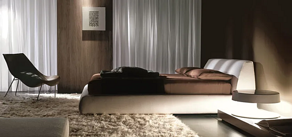 Letto matrimoniale in tessuto con testata imbottita i 4 Mariani Be Look fabbrica i 4 Mariani dall'Italia. Foto №3