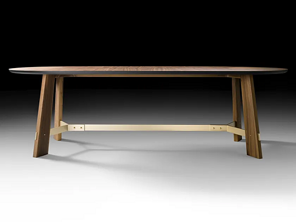 Tavolo ovale in MDF e noce Black Tie collezione Edison EDI22C, EDI26C fabbrica Black Tie dall'Italia. Foto №2
