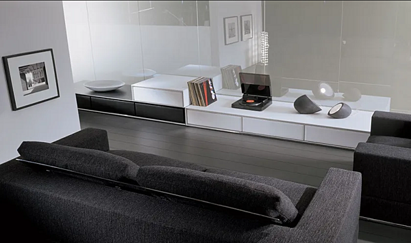 Mobile TV in pelle con cassetti Slick i 4 Mariani fabbrica i 4 Mariani dall'Italia. Foto №5