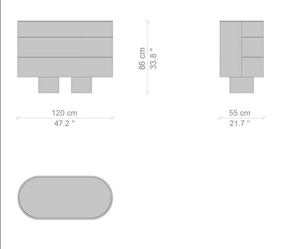 Comò in legno impiallacciato CASSINA RONDO fabbrica CASSINA dall'Italia. Foto №4