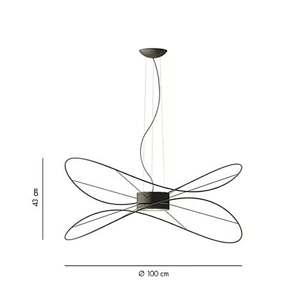 Lampada a sospensione LED in metallo AXOLIGHT Hoops fabbrica Axolight dall'Italia. Foto №10