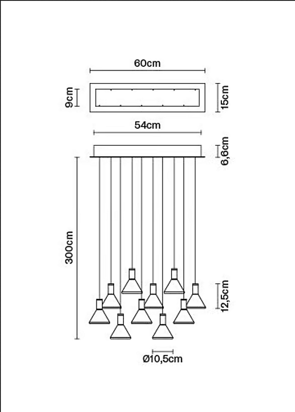 Lampada a sospensione in vetro borosilicato LED Multispot Polair Fabbian fabbrica Fabbian dall'Italia. Foto №8