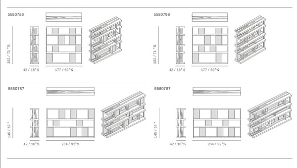 Libreria in legno doppia faccia POLTRONA FRAU Jobs fabbrica POLTRONA FRAU dall'Italia. Foto №7
