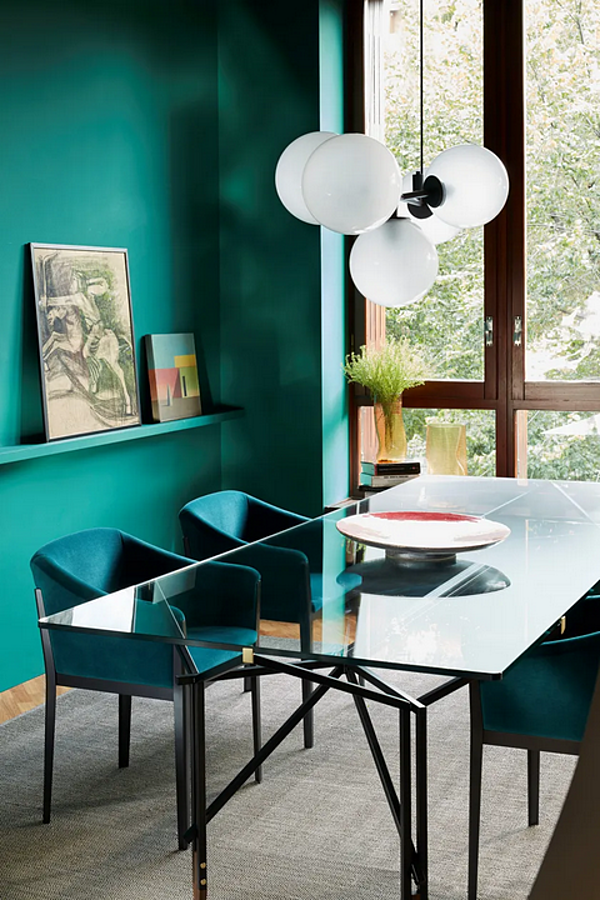Tavolo in vetro e acciaio 815 Olimpino CASSINA fabbrica CASSINA dall'Italia. Foto №8