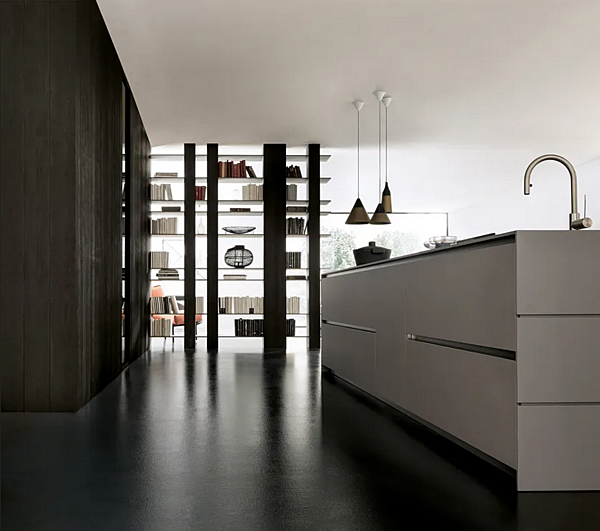 Libreria bifacciale da terra a soffitto in eucalipto MODULNOVA Blade fabbrica Modulnova dall'Italia. Foto №8